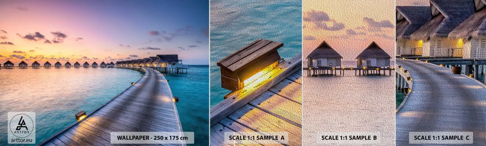 Fotótapéta Minta Premium Sand - Nyaralás – vissza a forrásokhoz - Maldív-szigetek, Tájkép, Utazások - 100x30 cm