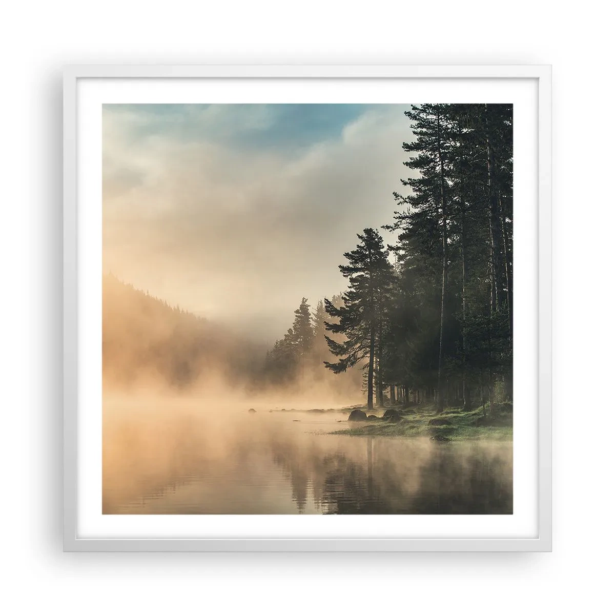 Poszter fekete keretben - A nap születése - 60x60 cm