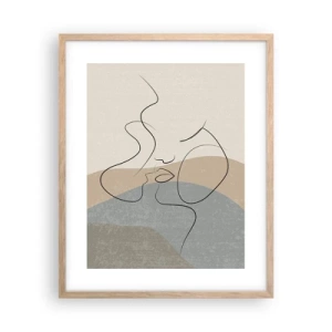 Poszter világos tölgy keretben - Mint egy ecsetvonás - 40x50 cm