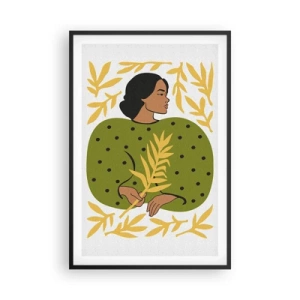 Poszter fehér keretben - Hawaii lány - 61x91 cm