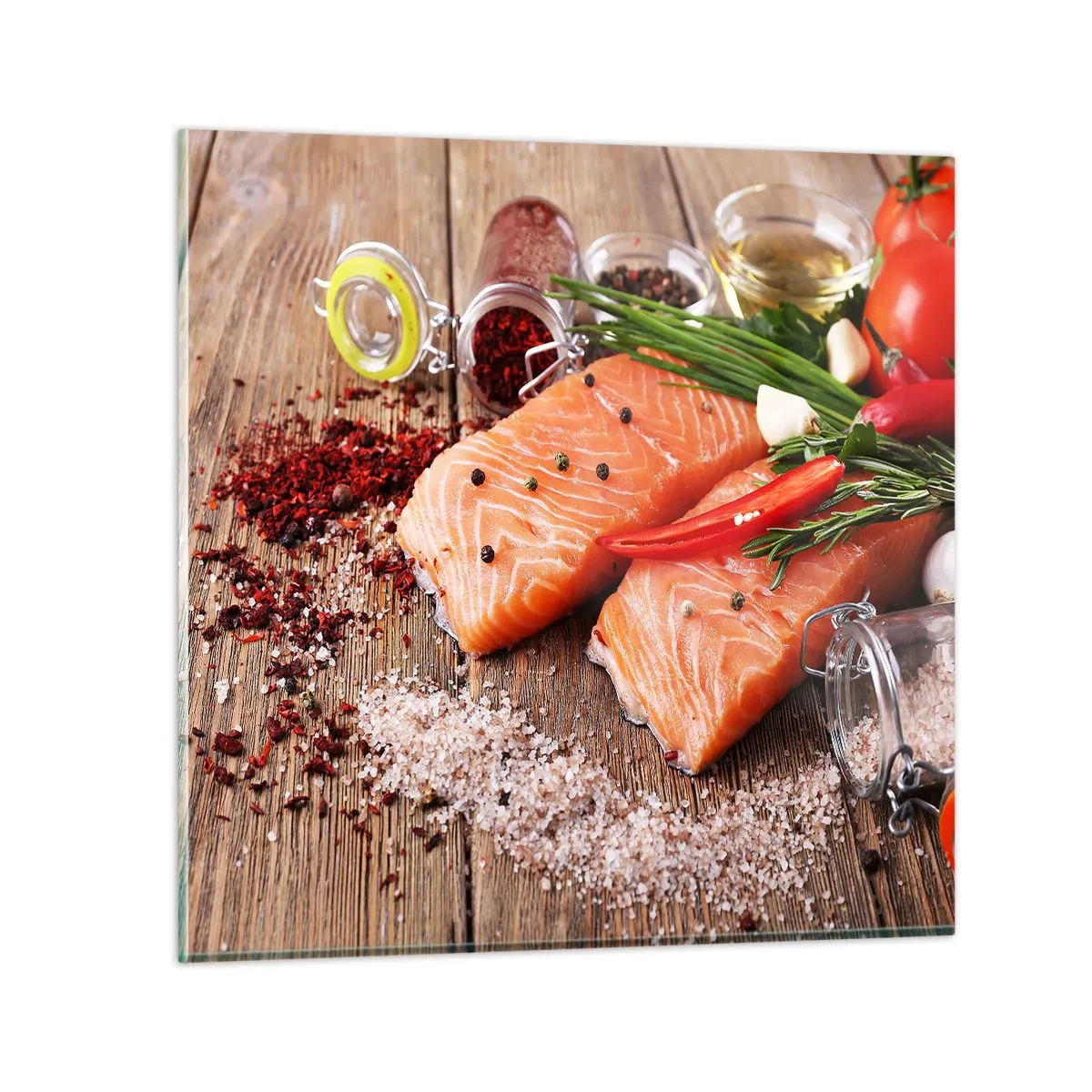 Üveg kép - Norvég kaland a konyhában - 70x70 cm