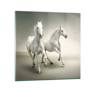 Üveg kép - Fehér erő! - 70x70 cm