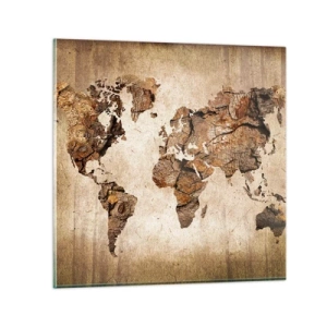Üveg kép - A világ felfedezése - 30x30 cm