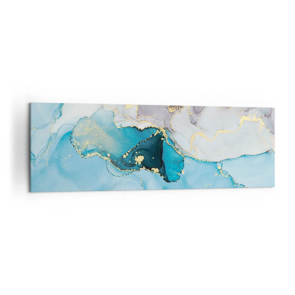 Vászonkép - Tanulmány a szürke és a türkiz találkozásáról - 160x50 cm