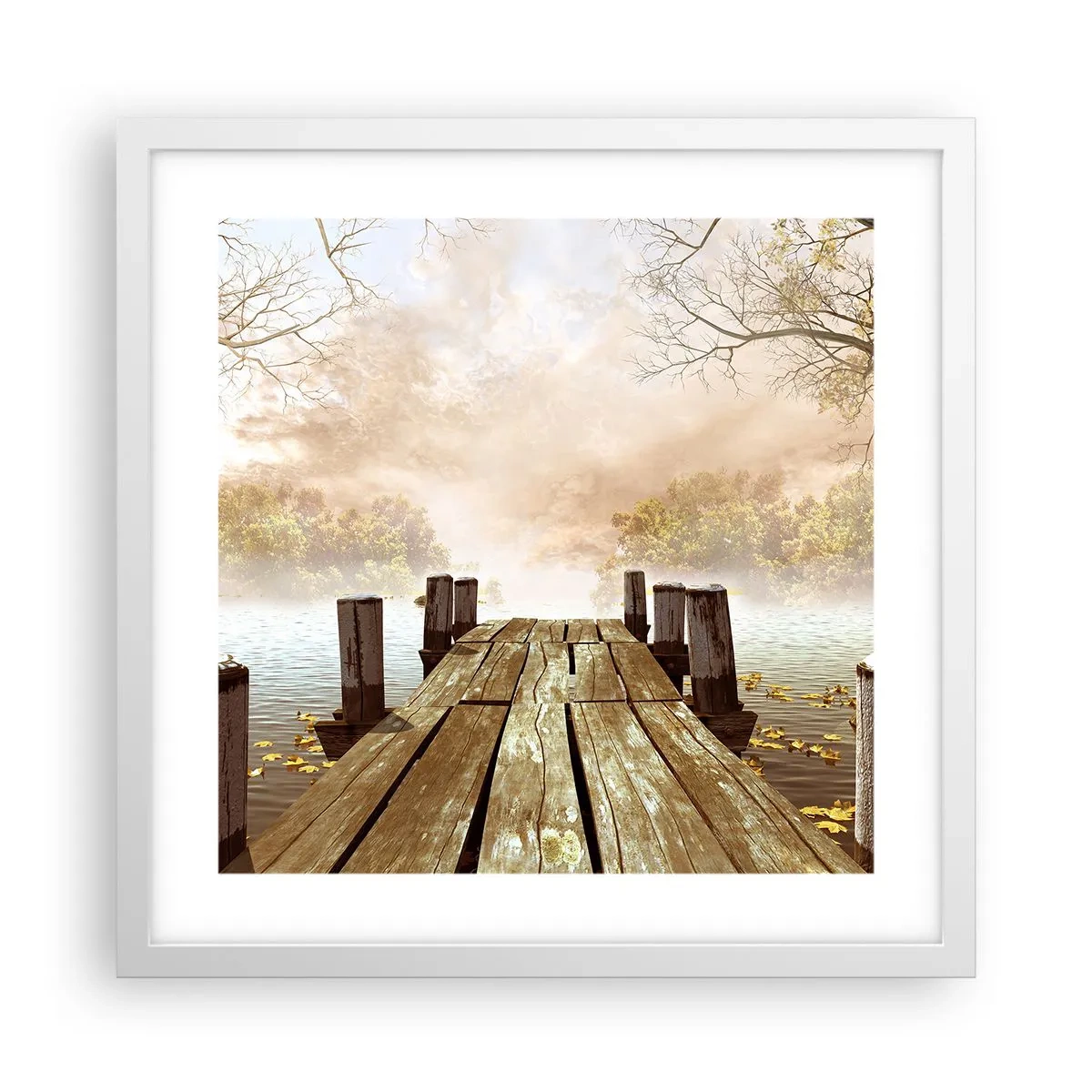 Poszter fekete keretben - Az ősz enyhe szomorúsága - 40x40 cm