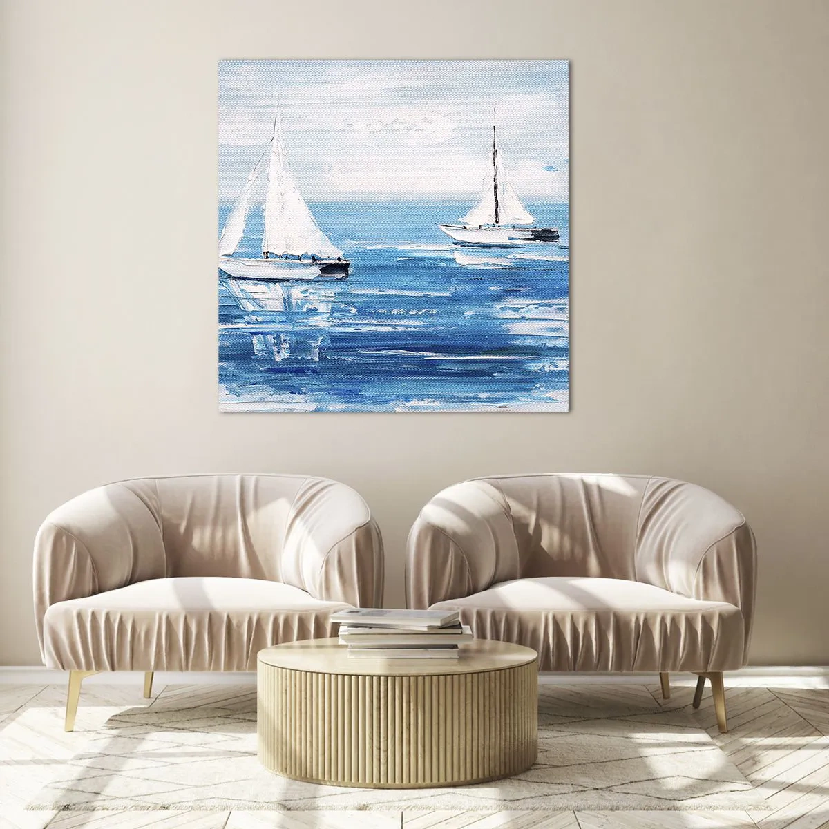 Üveg kép - Egy barátoddal az oldaladon - 70x70 cm