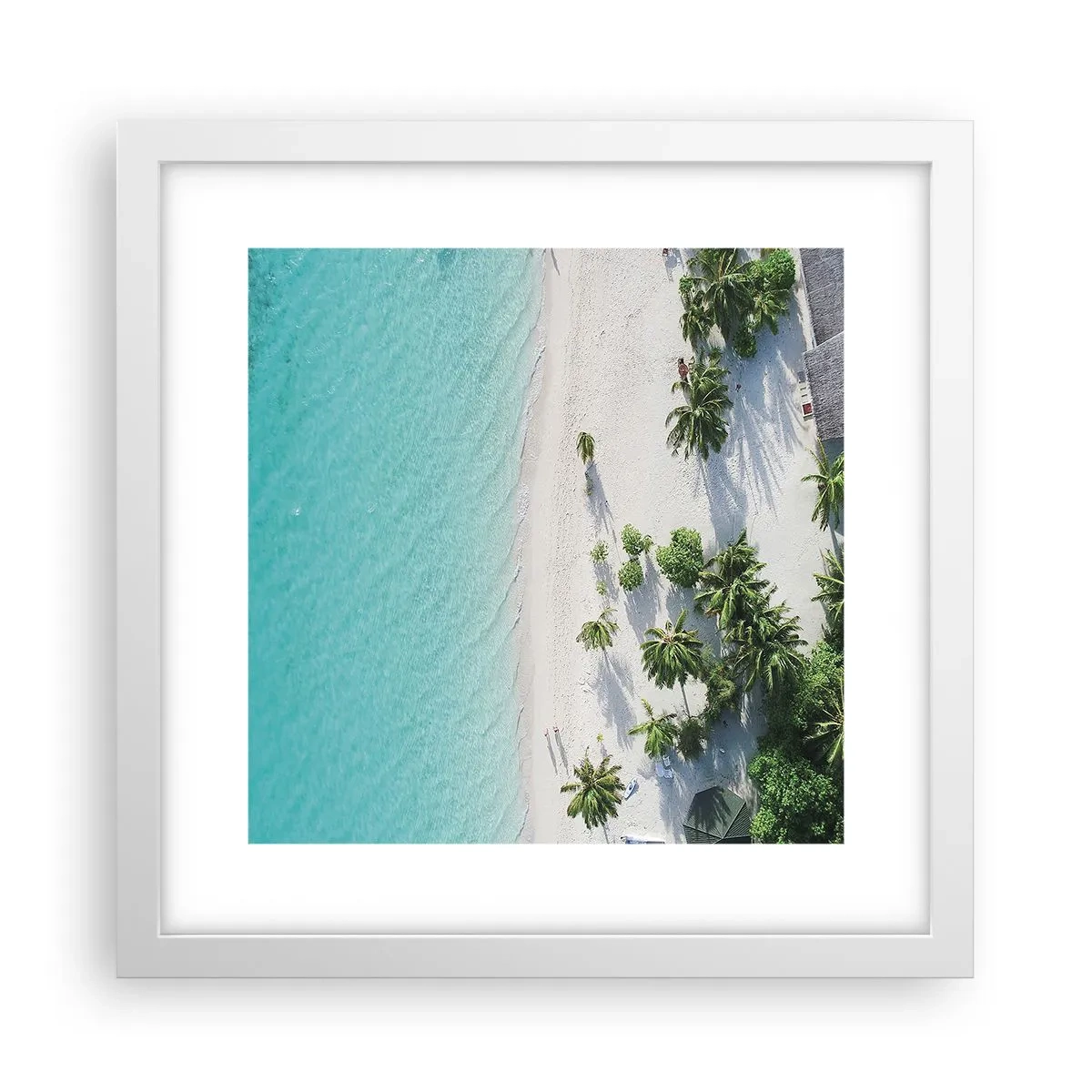 Poszter fekete keretben - Nyaralás a paradicsomban - 30x30 cm