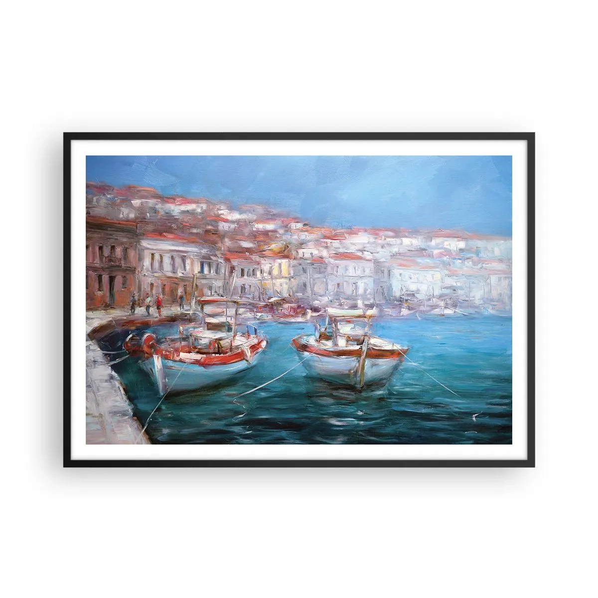 Poszter fehér keretben - Olasz öböl - 100x70 cm
