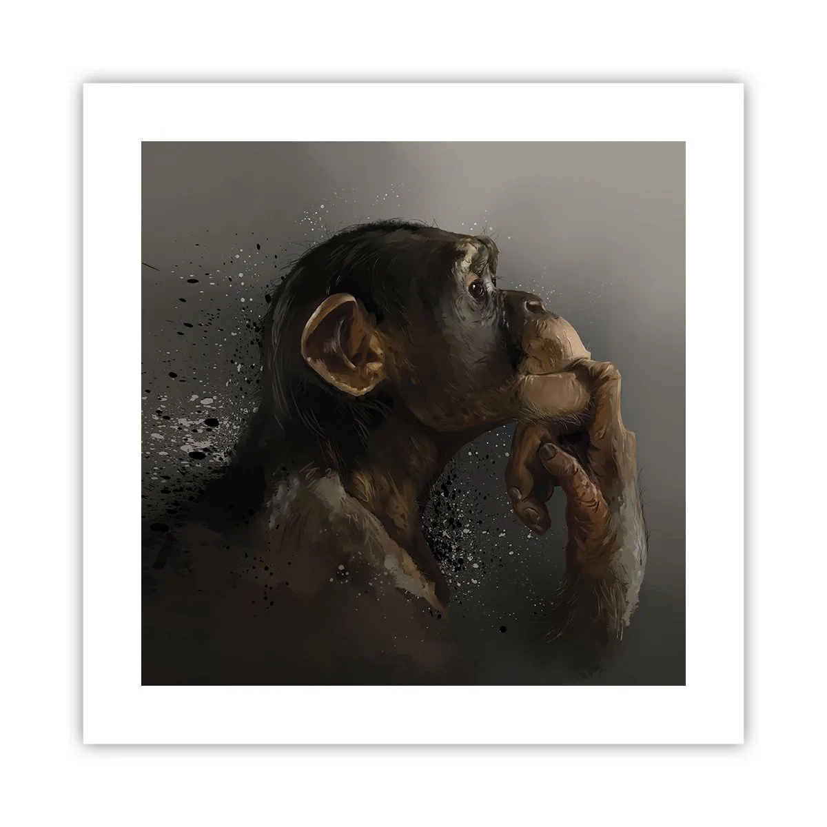 Poszter - Biztosan gondolkodó - 40x40 cm