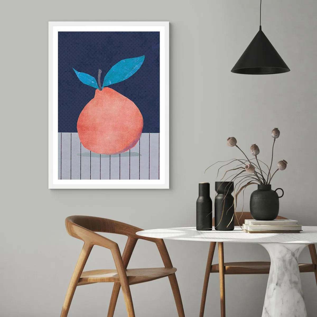 Poszter fekete keretben - Domborúság és sík - 61x91 cm