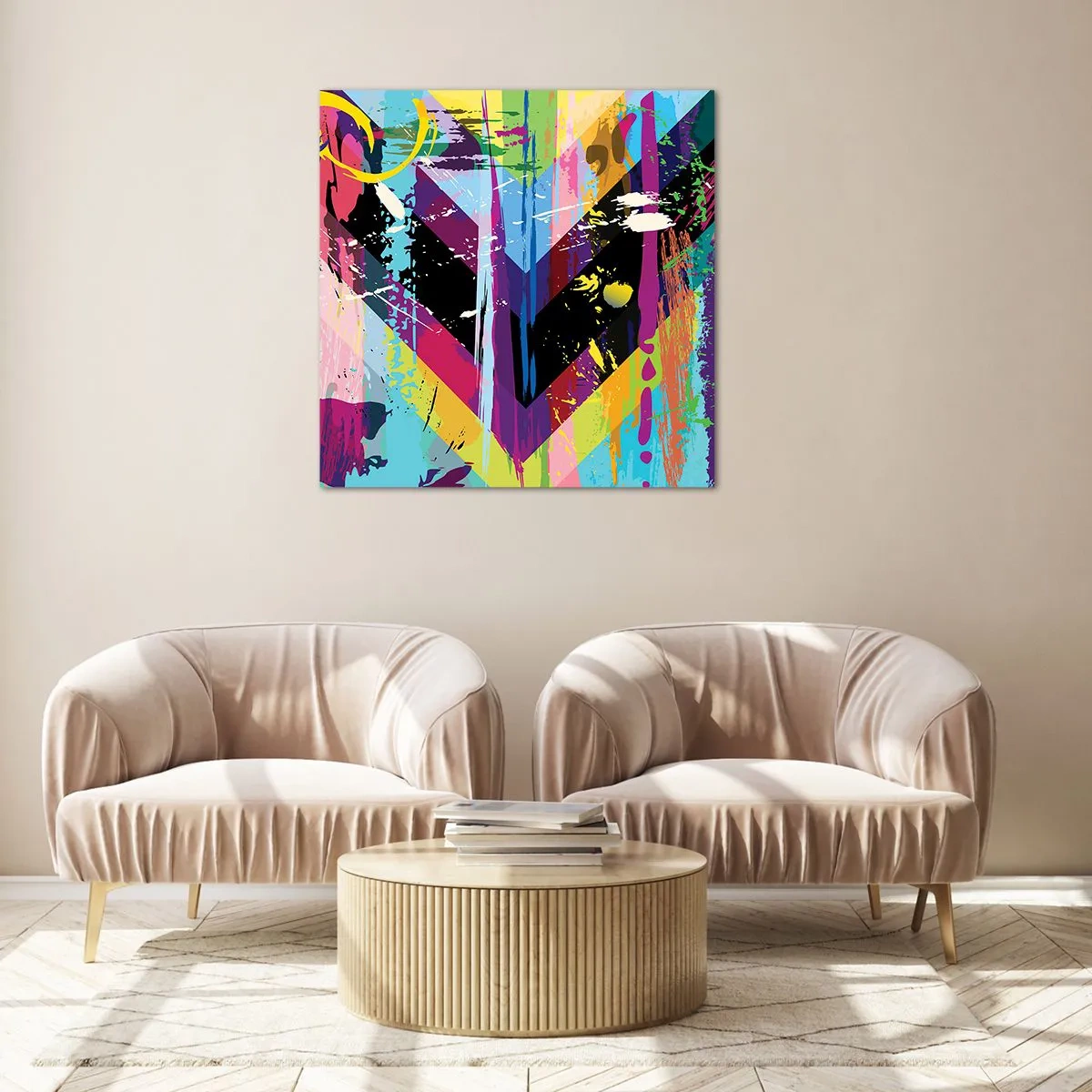 Üveg kép - Fentről lefelé - 50x50 cm