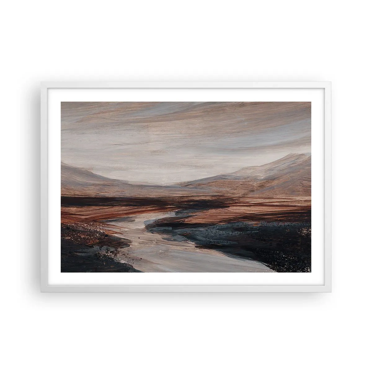 Poszter fekete keretben -  Békés völgy - 70x50 cm