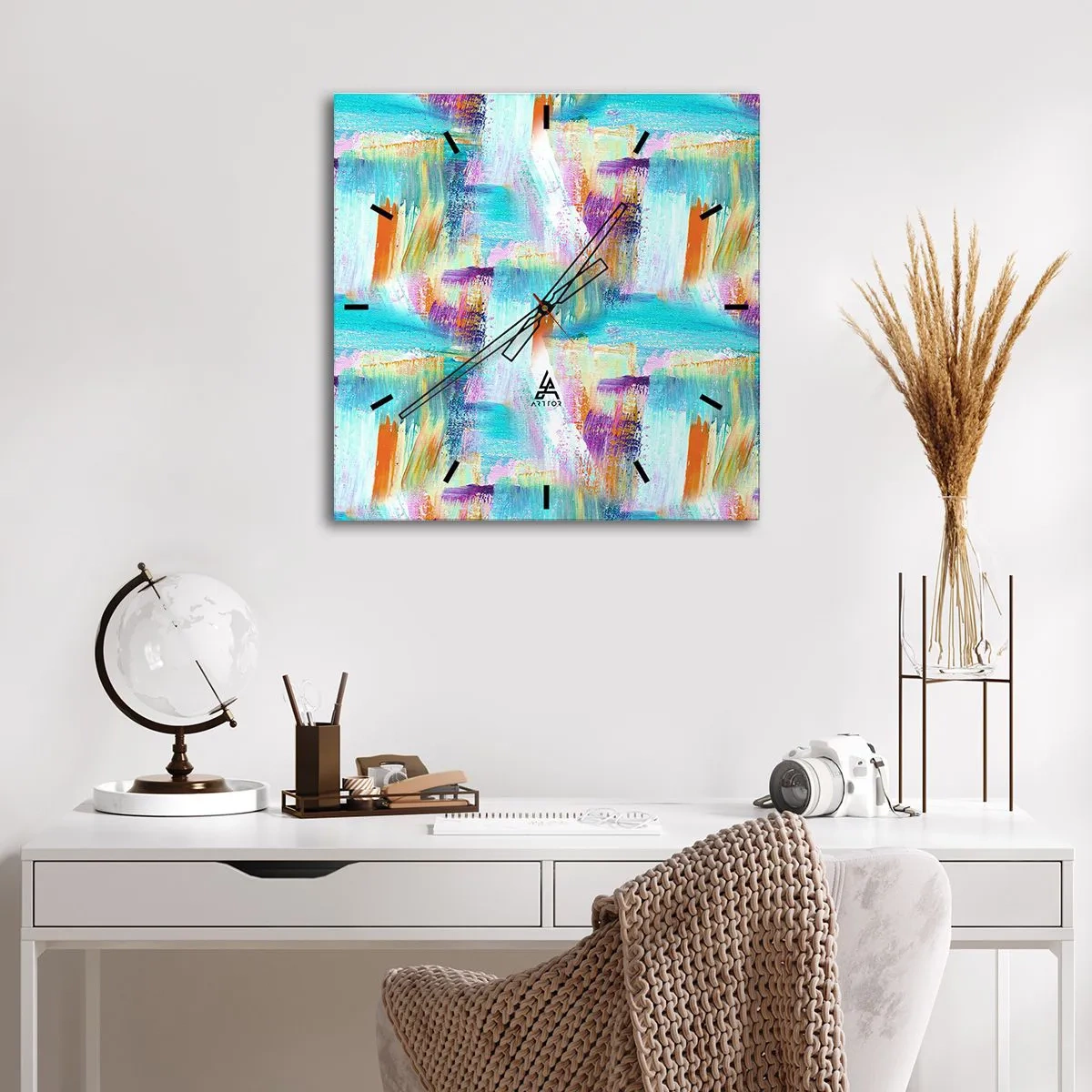 Falióra, Óra - Vidám firka - 30x30 cm