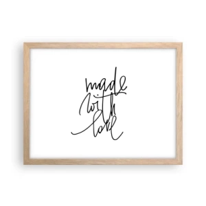 Poszter világos tölgy keretben - A legjobb márka - 40x30 cm