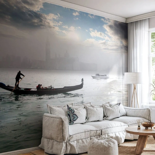 Fotótapéta Premium Sand - Egy mesés város vízből és ködből - Tájkép, Város, Velence - 100x70 cm