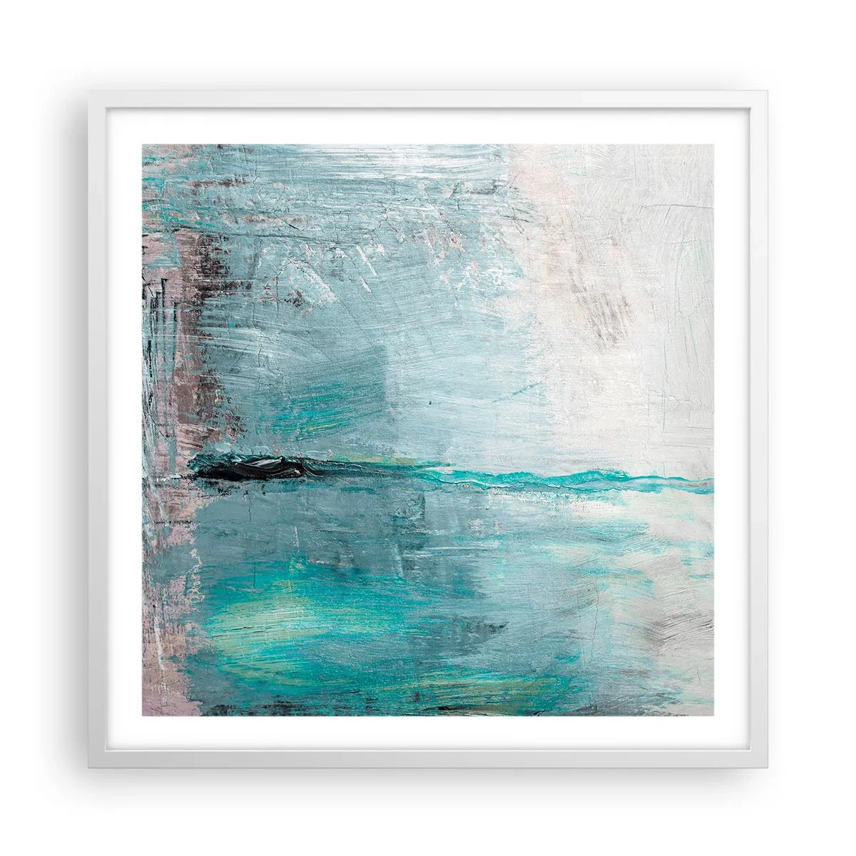 Poszter fekete keretben - Vízszintesen kék színben - 60x60 cm