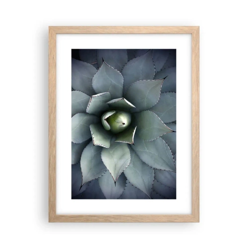 Poszter világos tölgy keretben - Wabi és figyelmeztetés - 30x40 cm