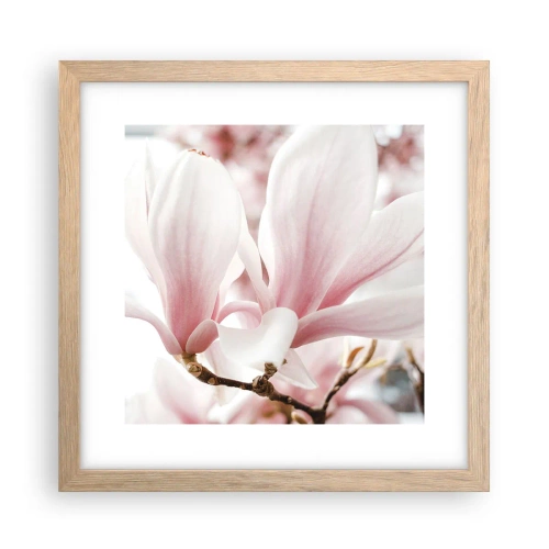 Poszter világos tölgy keretben - Határtalan gyengédség - 30x30 cm