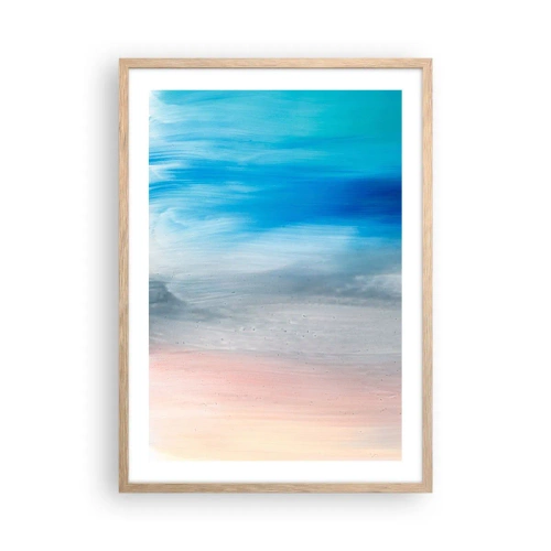 Poszter világos tölgy keretben - Elemek: levegő - 50x70 cm