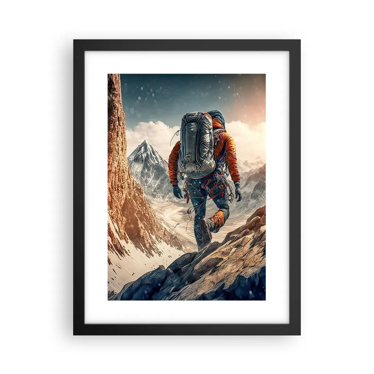 Poszter fehér keretben - Magányos harcos - 30x40 cm