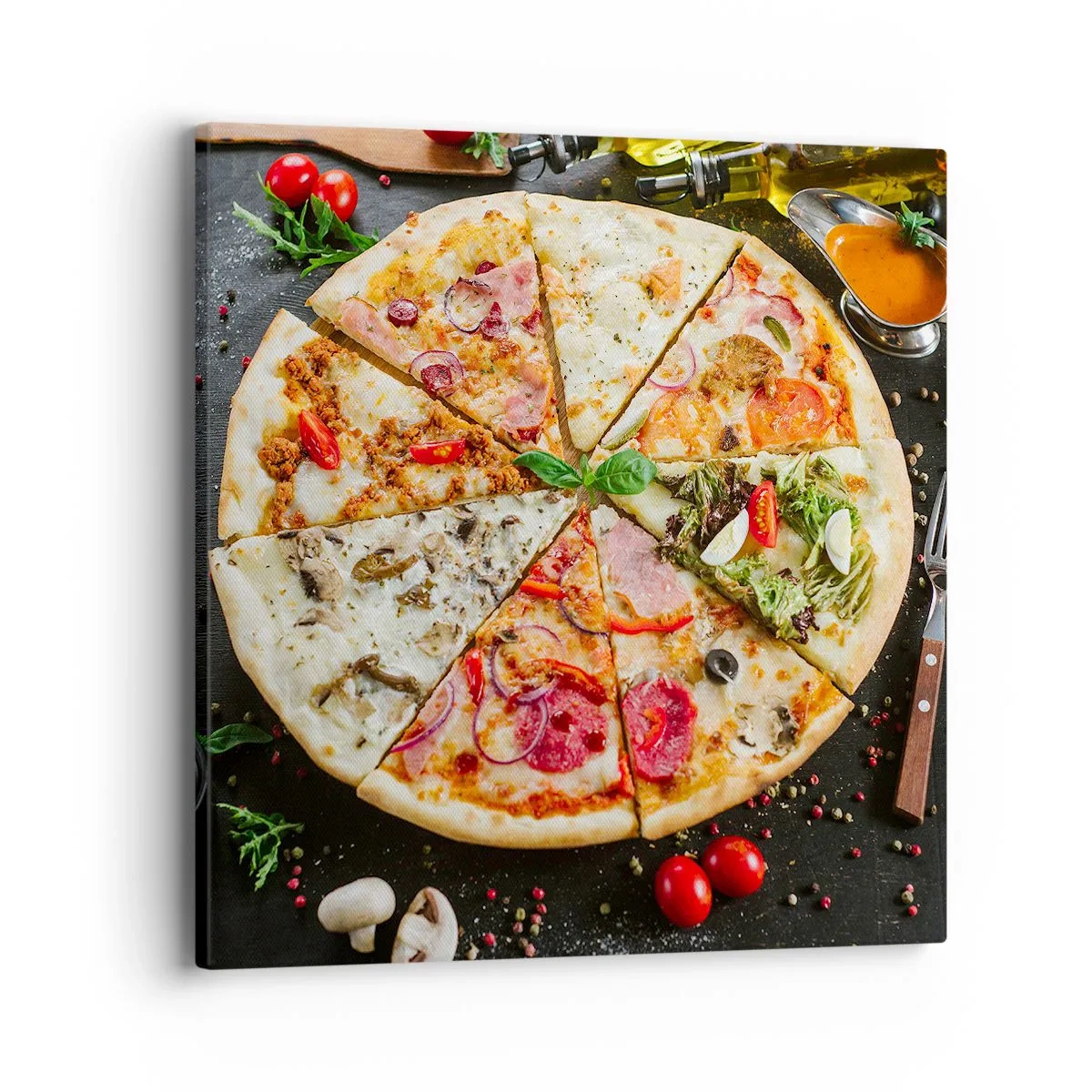 Vászonkép - Ízek palettája - 40x40 cm