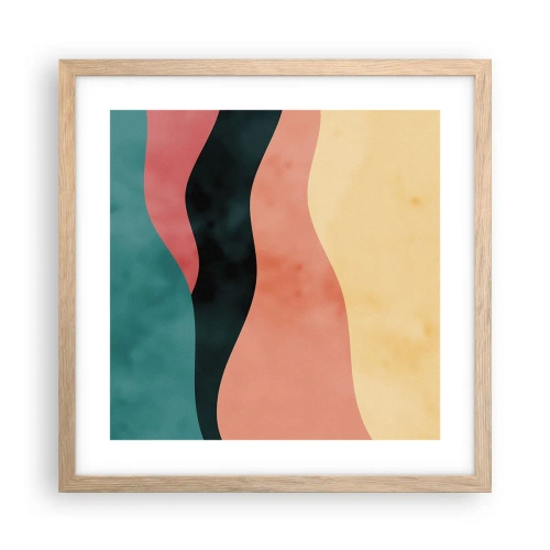 Poszter világos tölgy keretben - Megfelelő összeegyeztethetetlenség - 40x40 cm