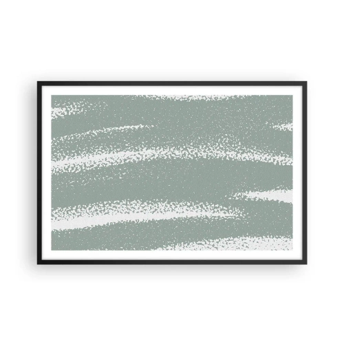 Poszter fehér keretben - Absztrakció téli hangulatban - 91x61 cm