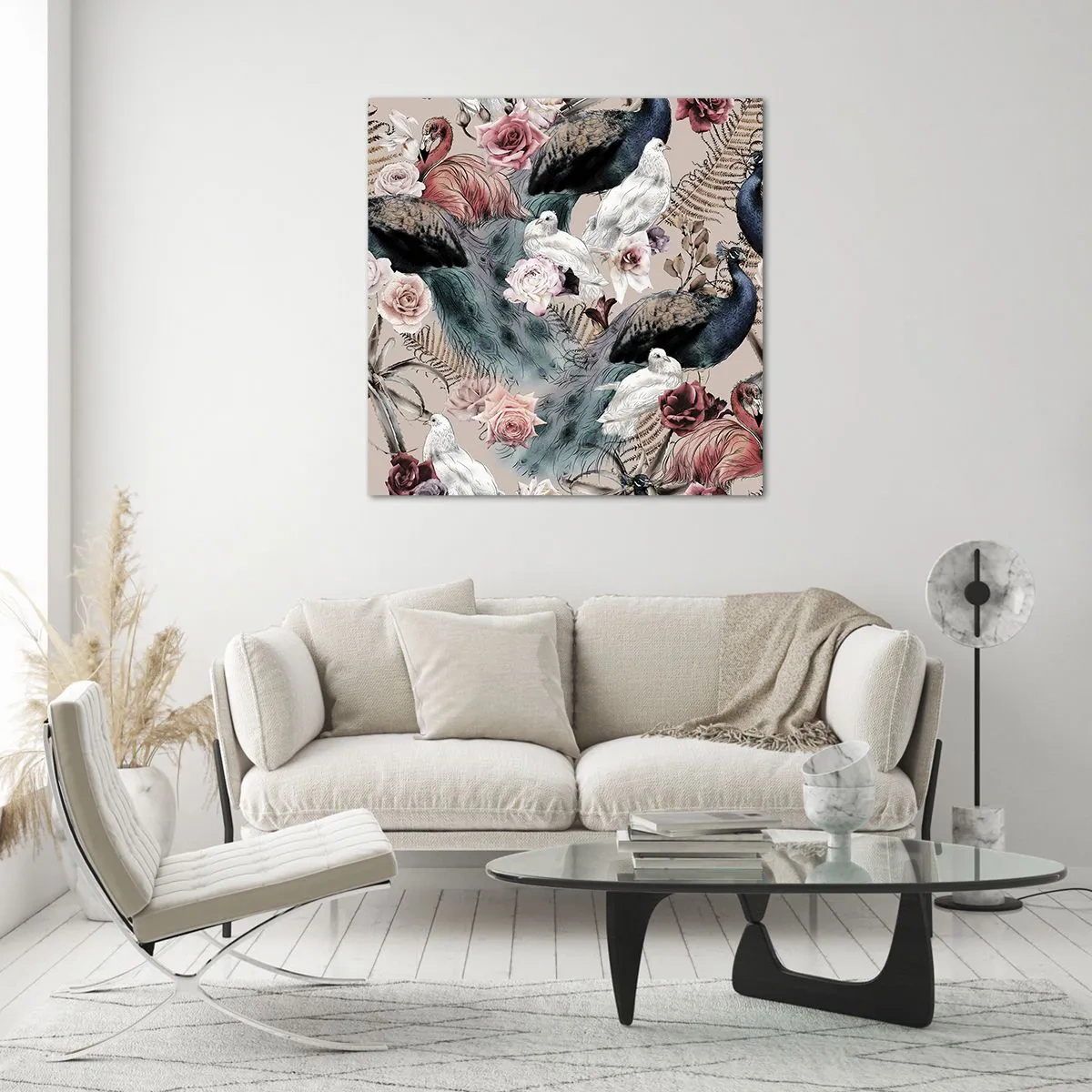 Üveg kép - A palota kertjében - 50x50 cm