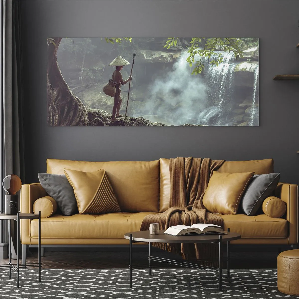 Üveg kép - Barátságban a természettel - 120x50 cm