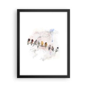 Poszter fehér keretben - Szárnyas találkozó - 30x40 cm