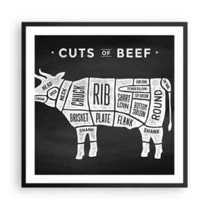 Poszter fehér keretben - Mészáros ábécéskönyve - 60x60 cm