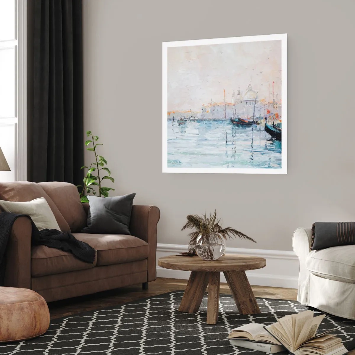 Poszter - A víz mögött, a köd mögött - 60x60 cm