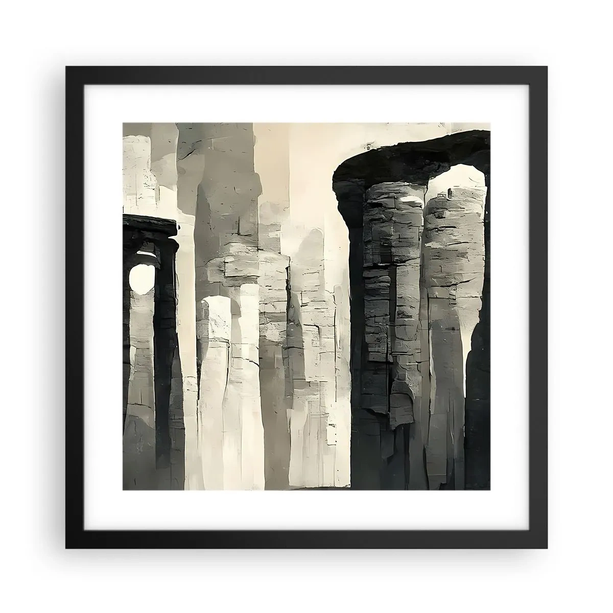 Poszter fehér keretben - A régiség fensége - 40x40 cm