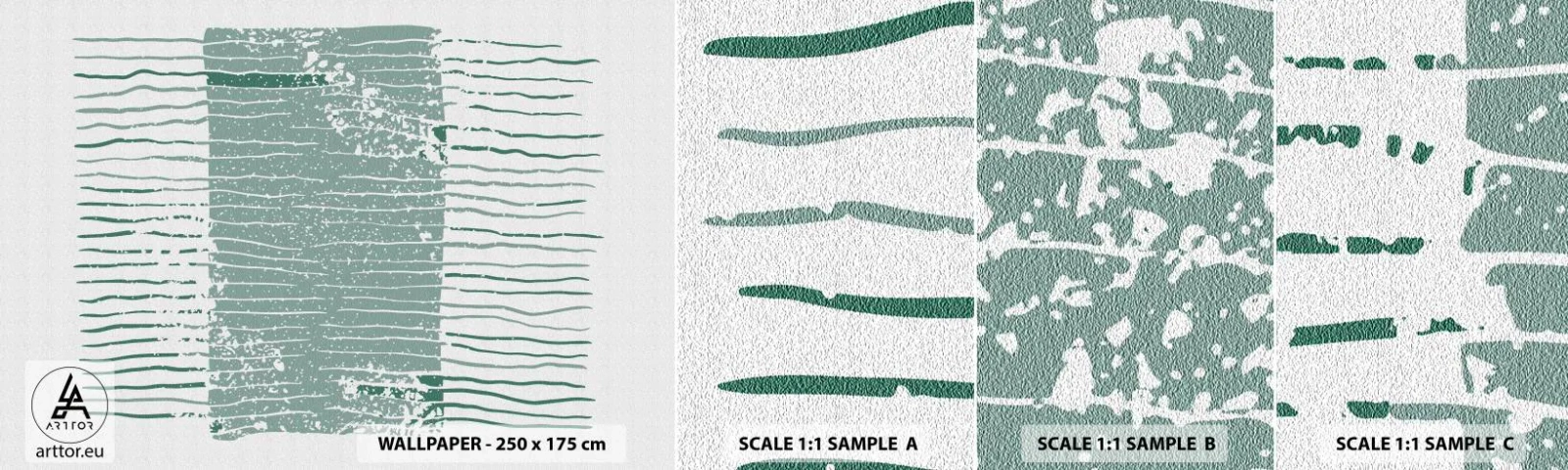 Fotótapéta Minta Standard Eco - Tengeri absztrakció - Minimalizmus, Pasztell, Hipszter - 100x30 cm