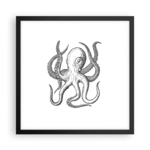 Poszter fehér keretben - Hullámokkal táncoló - 40x40 cm