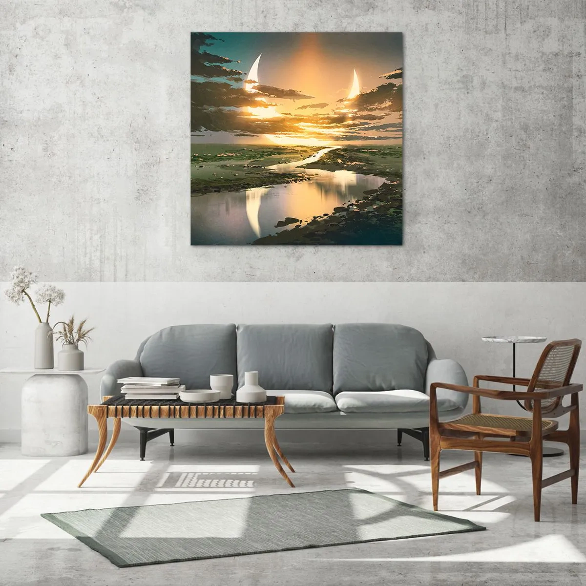 Üveg kép - Valahol egy messzi-messzi galaxisban - 70x70 cm