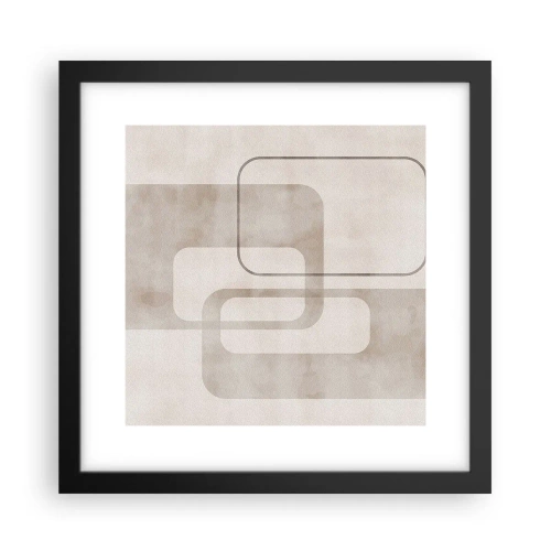 Poszter fehér keretben - Geometrikus fúga - 30x30 cm