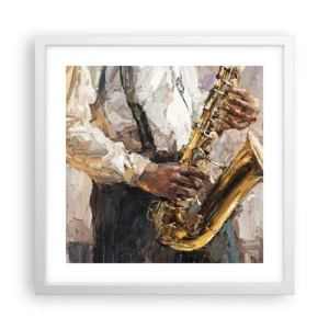 Poszter fekete keretben - Itt az idő egy szólóra - 40x40 cm