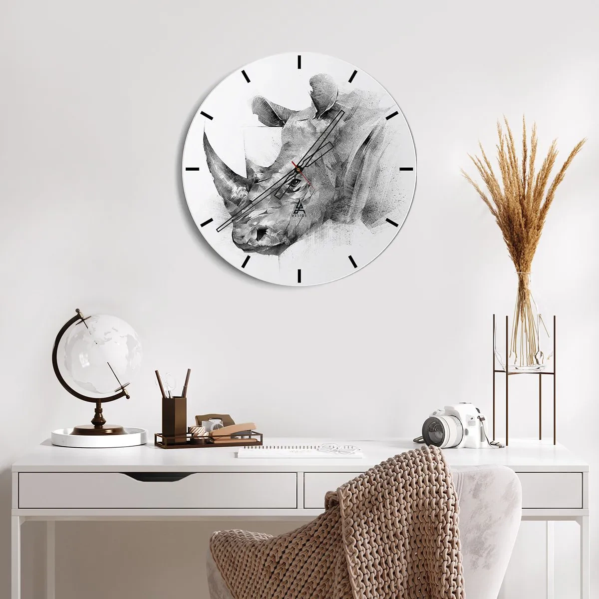 Falióra, Óra - Afrikai portré - 40x40 cm