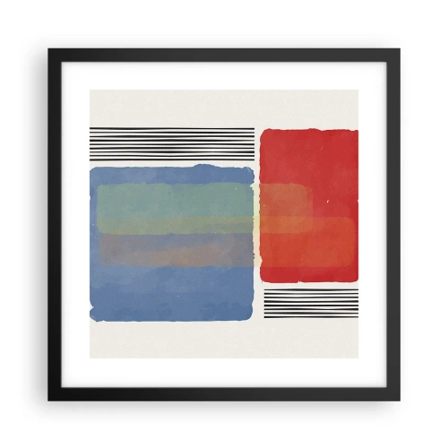 Poszter fehér keretben - A geometria szelleme és betűje - 40x40 cm