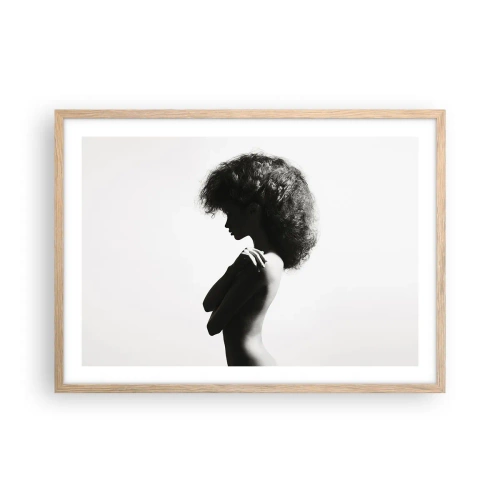 Poszter világos tölgy keretben - Mint virág a karcsú száron - 70x50 cm