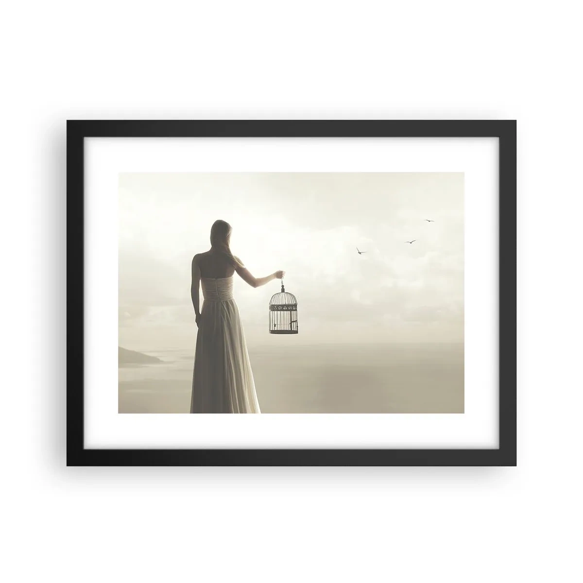 Poszter fehér keretben - Légy szabad - 40x30 cm