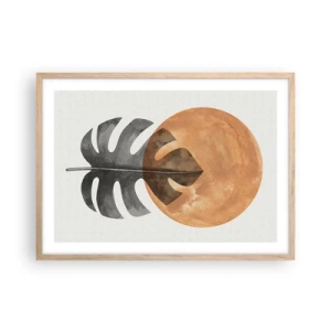 Poszter világos tölgy keretben - Mindig a nap - 70x50 cm