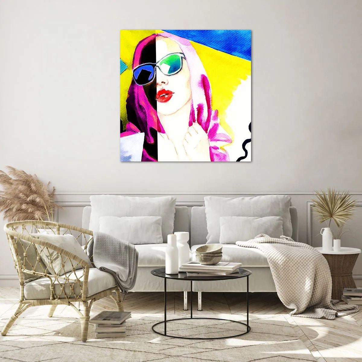 Üveg kép - Nem vagyok fehér és nem vagyok fekete - 60x60 cm