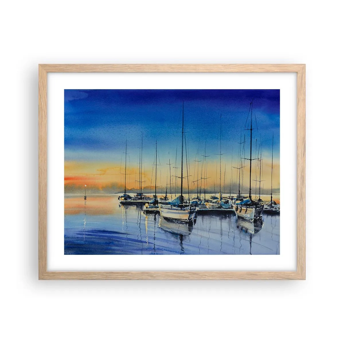 Poszter világos tölgy keretben - Egy szép nap vége - 50x40 cm