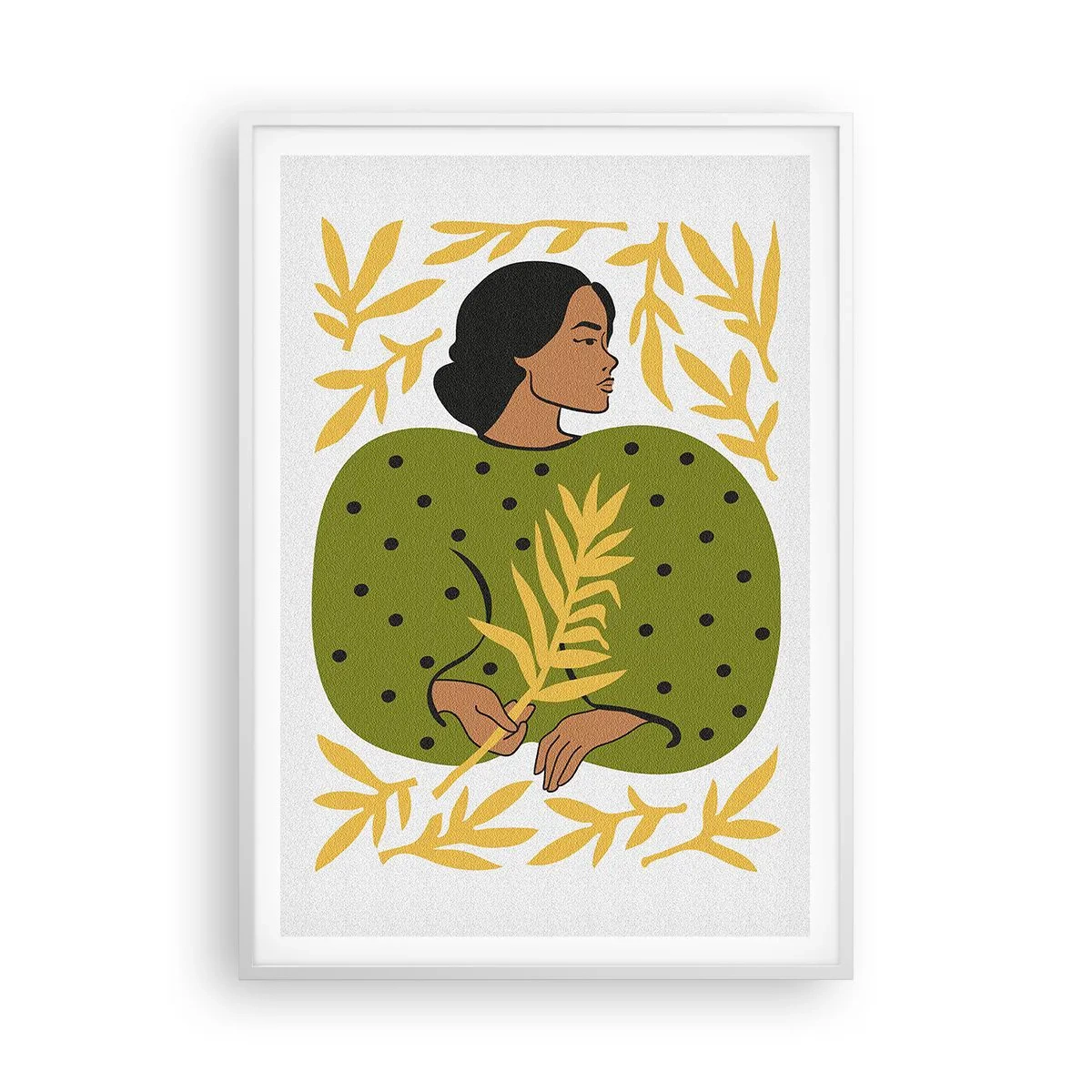 Poszter fekete keretben - Hawaii lány - 70x100 cm