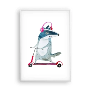 Poszter fekete keretben - Borzas örömök - 70x100 cm