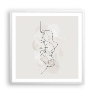 Poszter fekete keretben - Ölelésbe gabalyodva - 60x60 cm