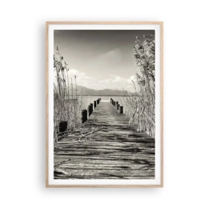 Poszter világos tölgy keretben - A fű csendjében - 70x100 cm