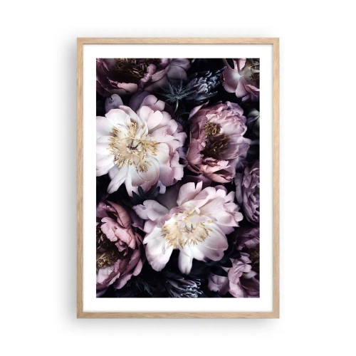 Poszter világos tölgy keretben - Régi stílusú csokor - 50x70 cm